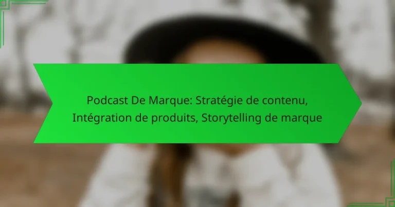 Podcast De Marque: Stratégie de contenu, Intégration de produits, Storytelling de marque