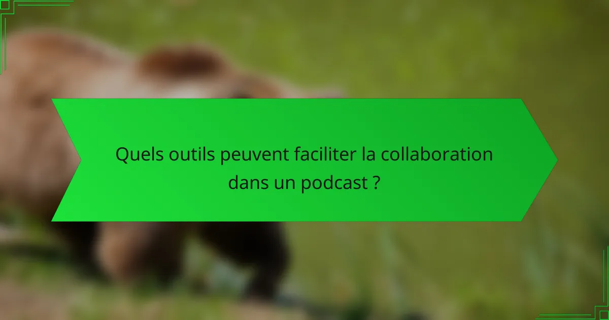 Quels outils peuvent faciliter la collaboration dans un podcast ?